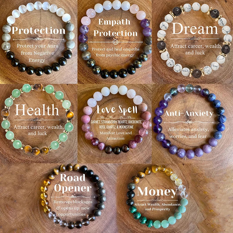 Intention Stone Bead Bracelets