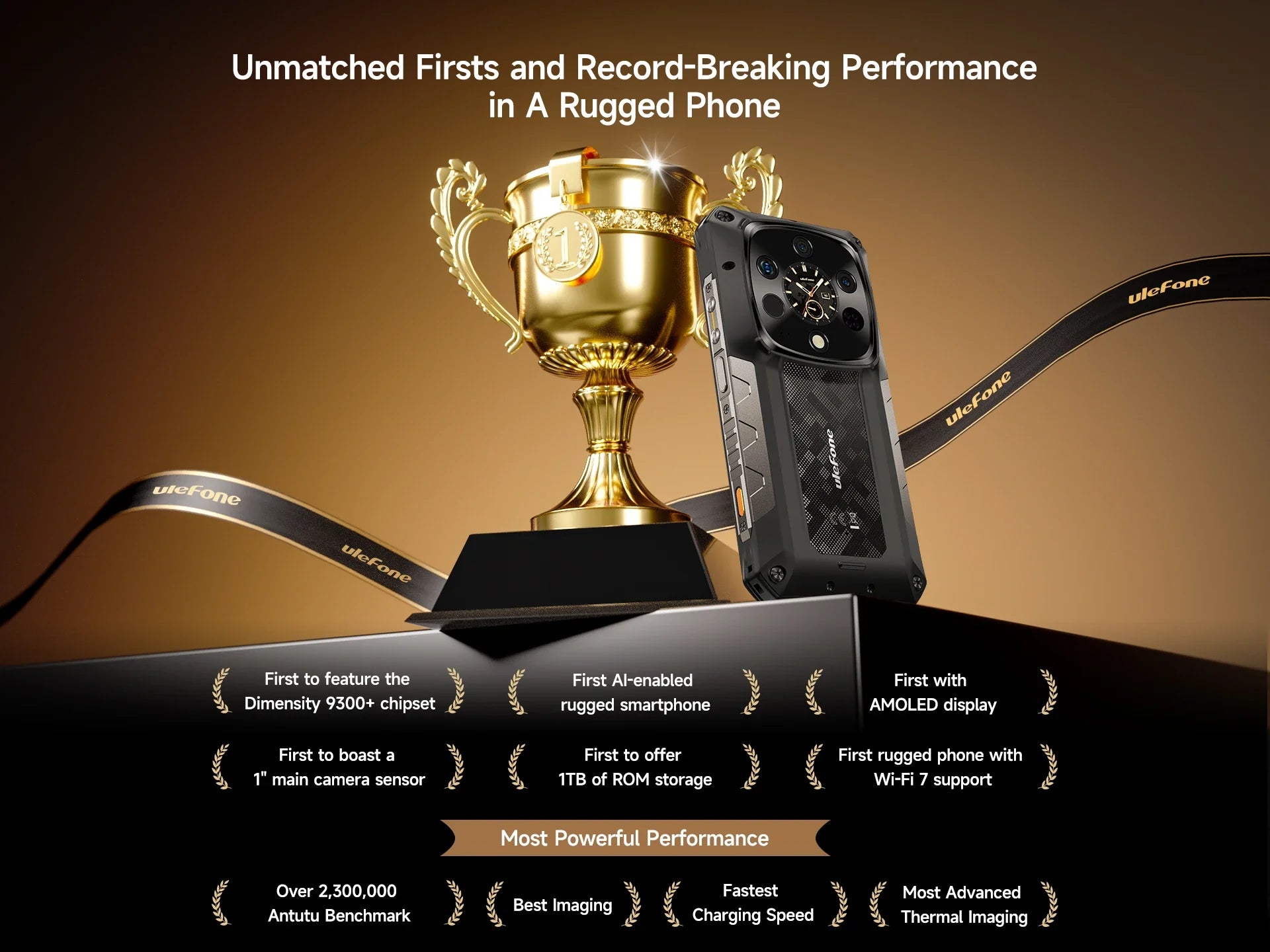 Ulefone AI Armor 28 Ultra 5G Thermal Imaging Rugged Phone MTK Dimensity 9300+ AMOLED Android Smartphone 1TB ROM