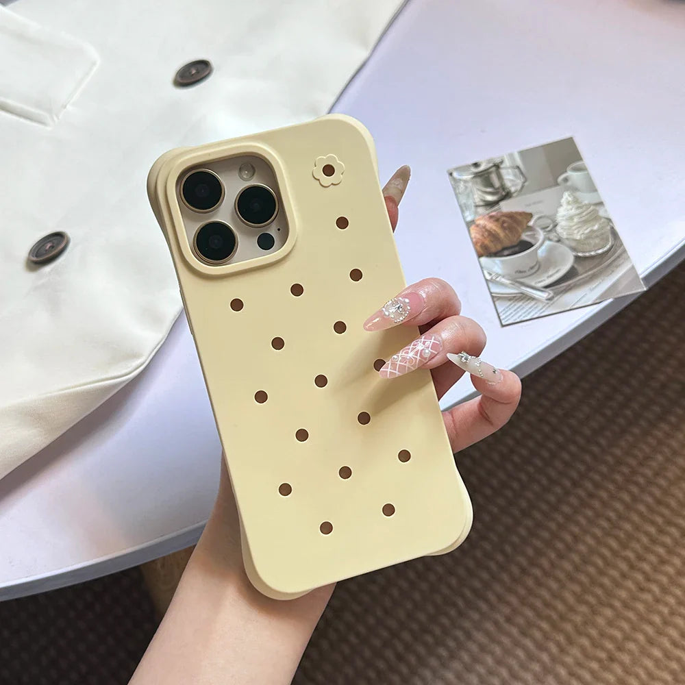 Luxury Diy Charms Holes Phone Case For iPhone