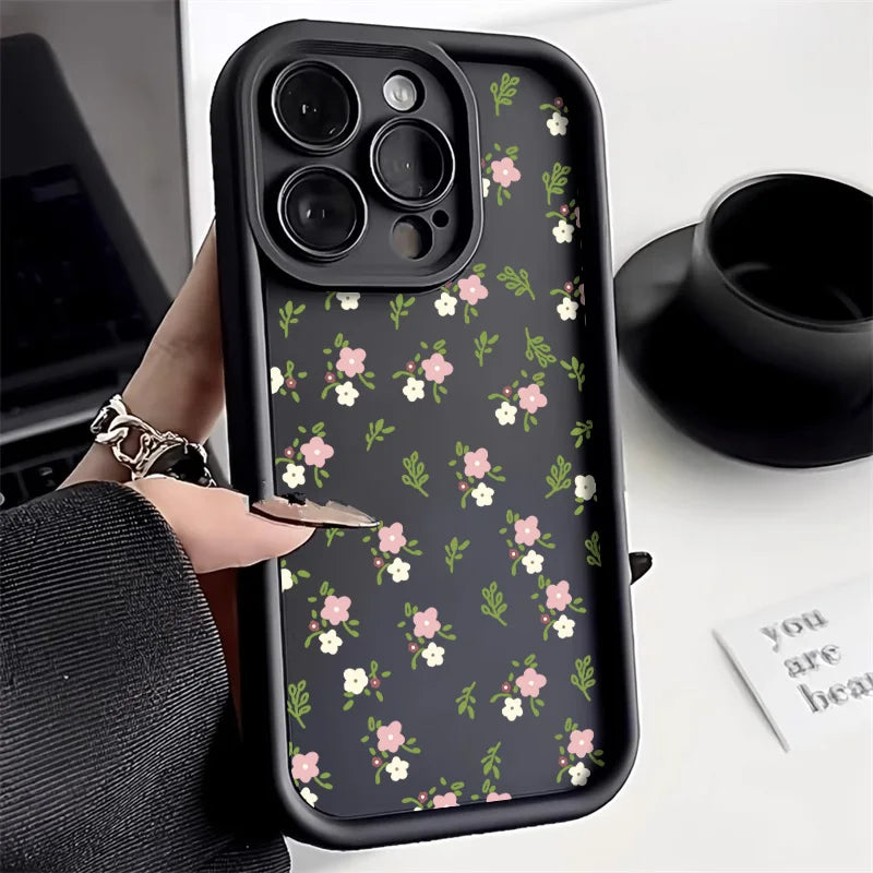 Matte Silicone Flower Phone Case