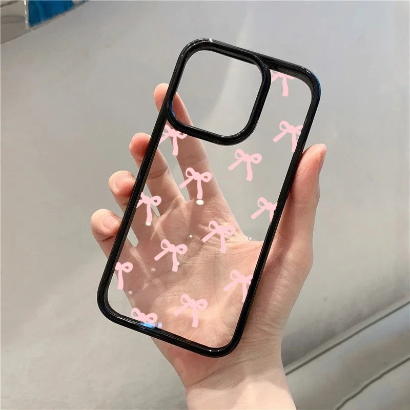 Fashionable Red Pink Bow Phone Case