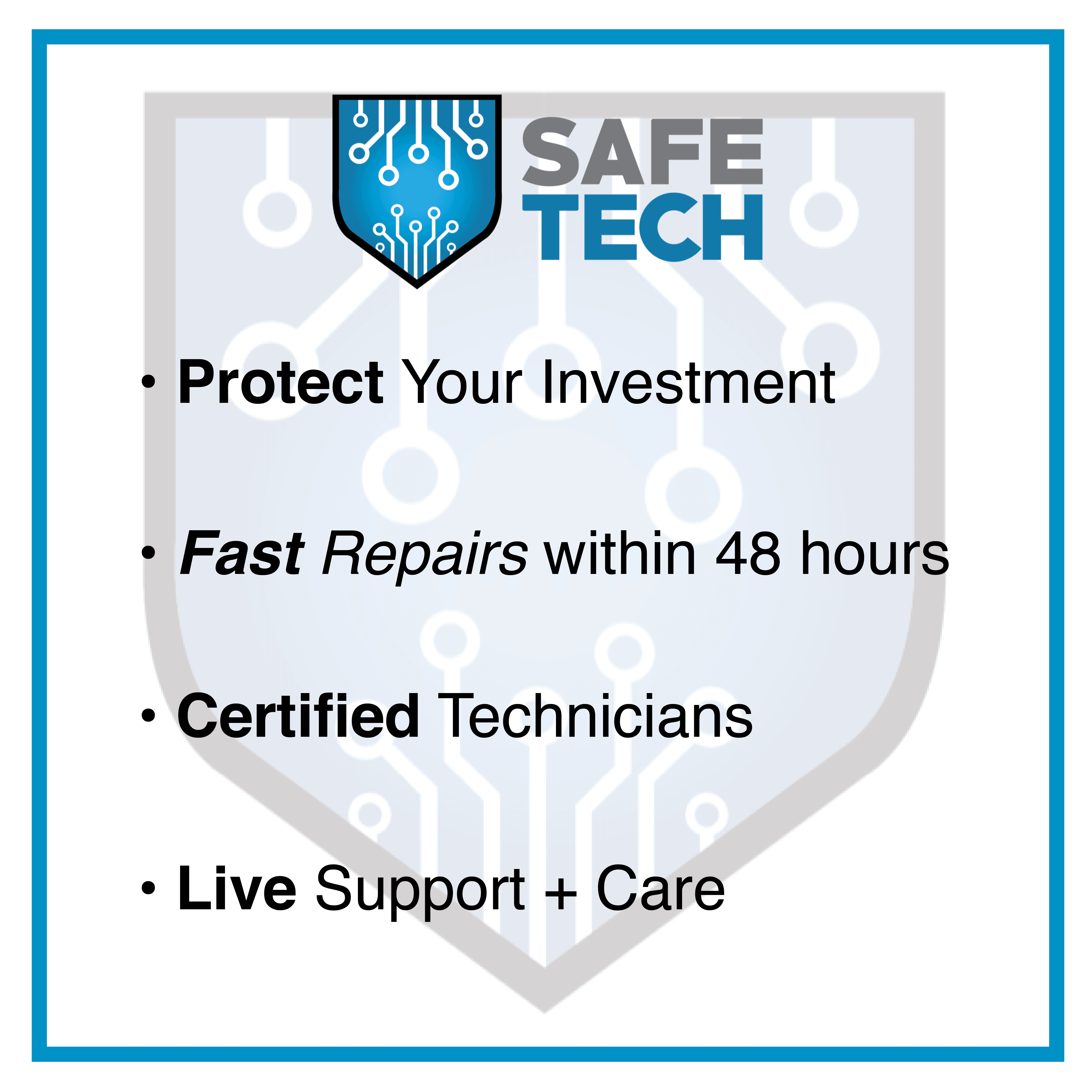 SafeTech Warranty Protection Plan - Up to $3000