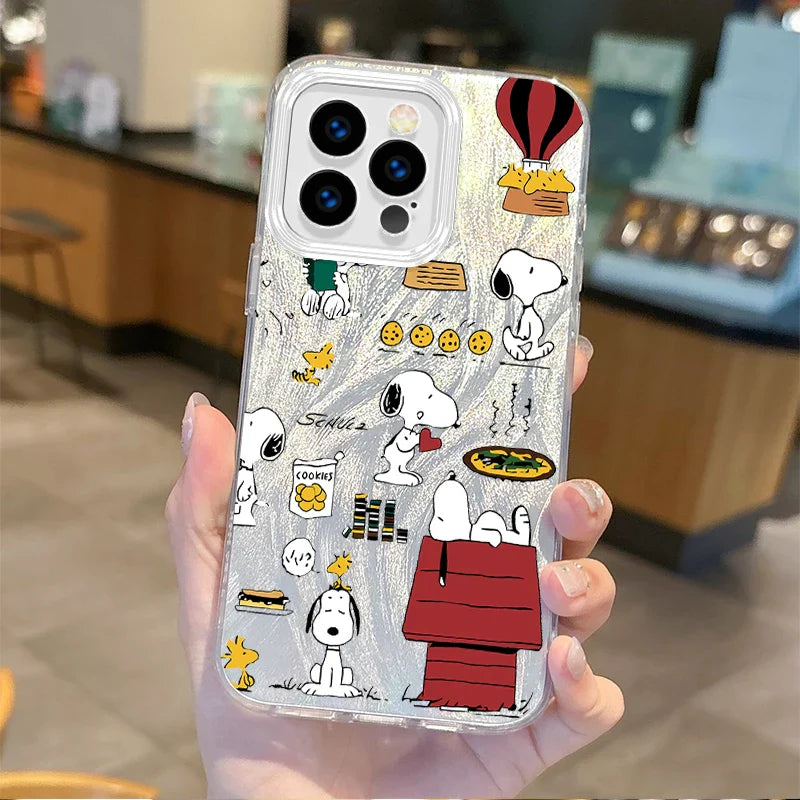 New Snoopy Dog Cute Cartoon Gradient Phone Case