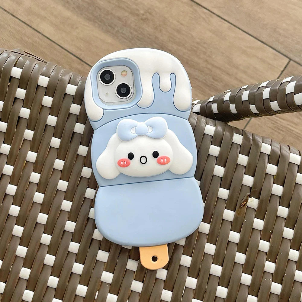 Ice Cream Cinnamoroll Bear Cartoon Rubber Soft Phone Case