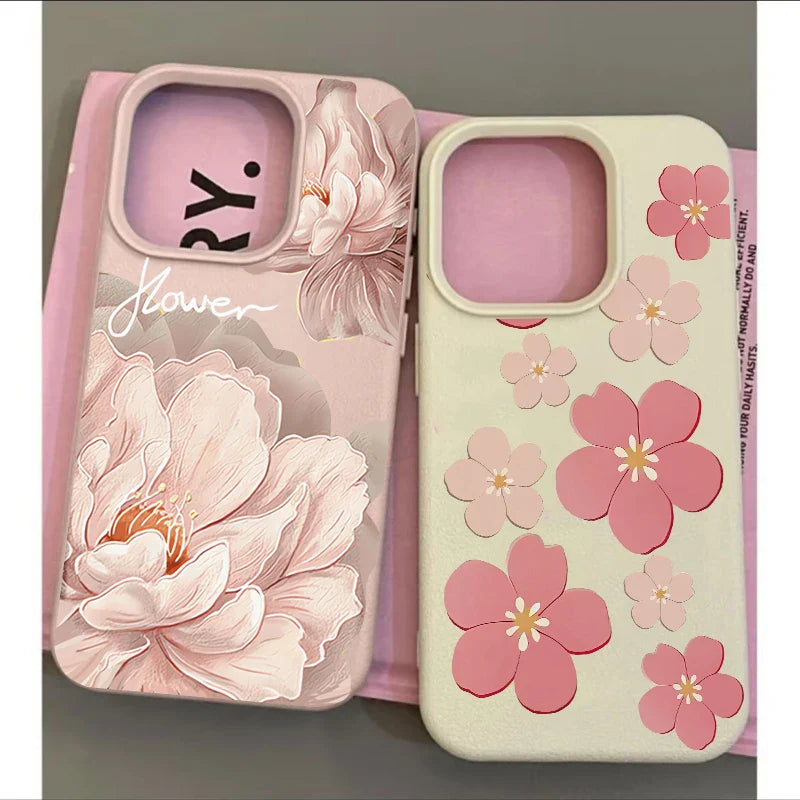 Korean Floral Flowers Phone Case For IPhone