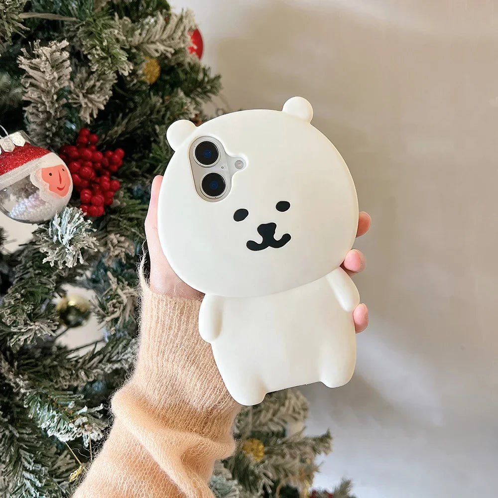 Kawaii 3D Cartoon Nagano Bear Phone Case
