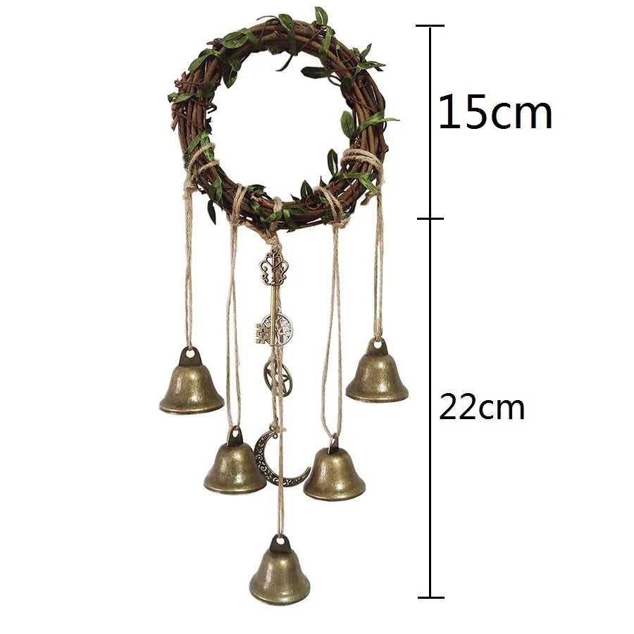Witch Wreath Protection Bells