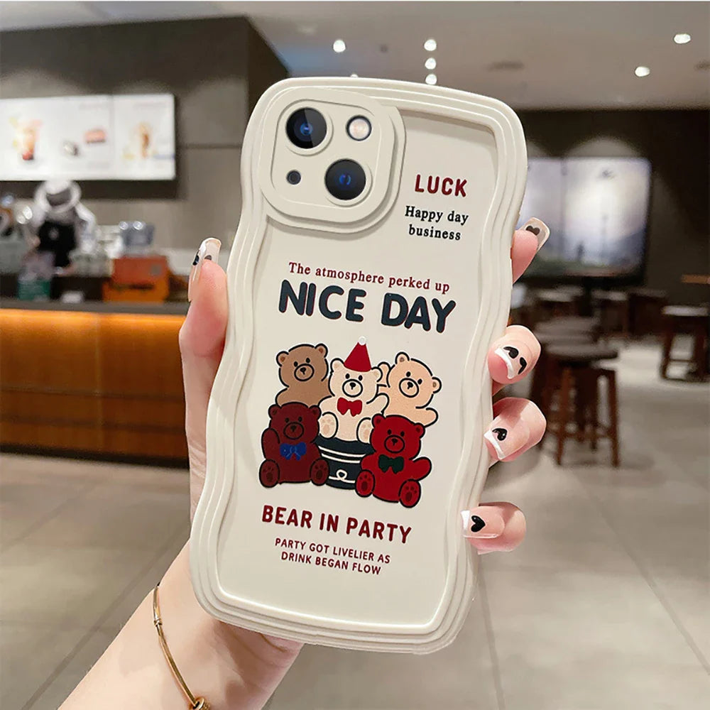 Cute Cartoon Rabbit Bear Phone Case