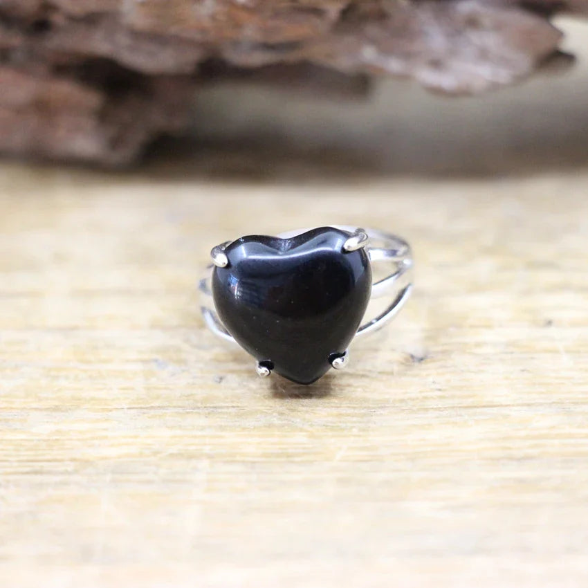 Crystal Heart Rings