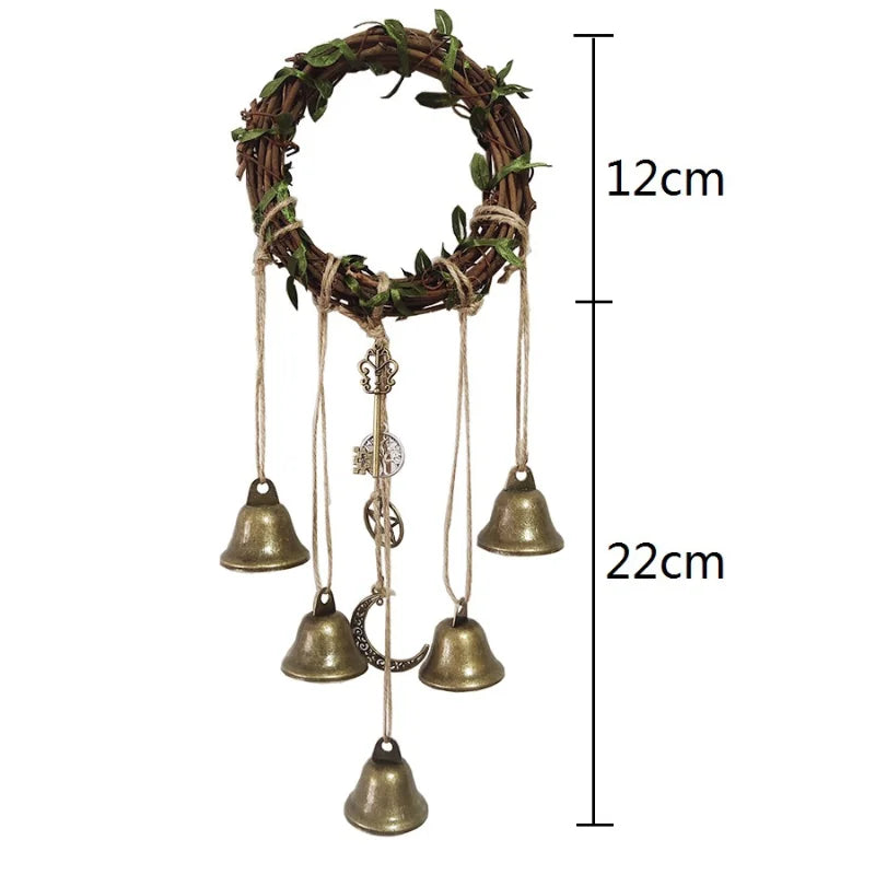 Witch Wreath Protection Bells