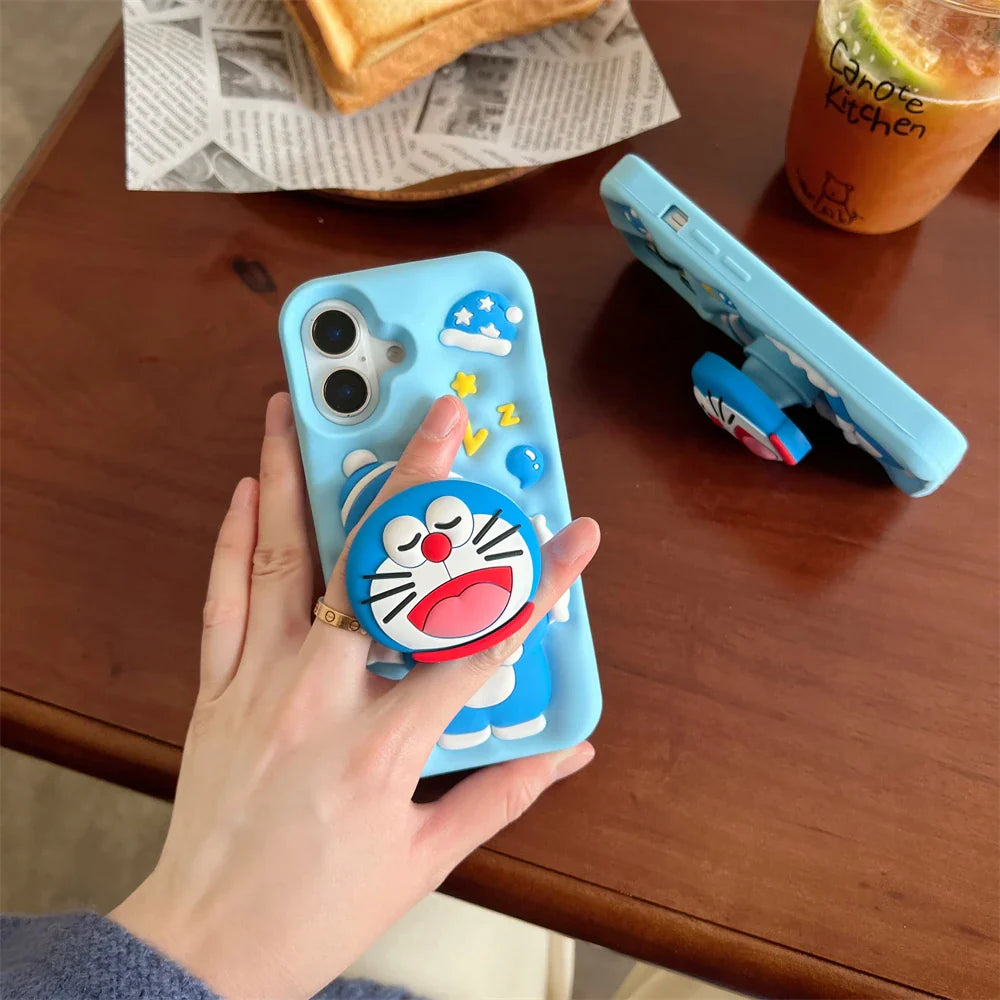 Lovely Doraemon Sleeping Cartoon Phone Case