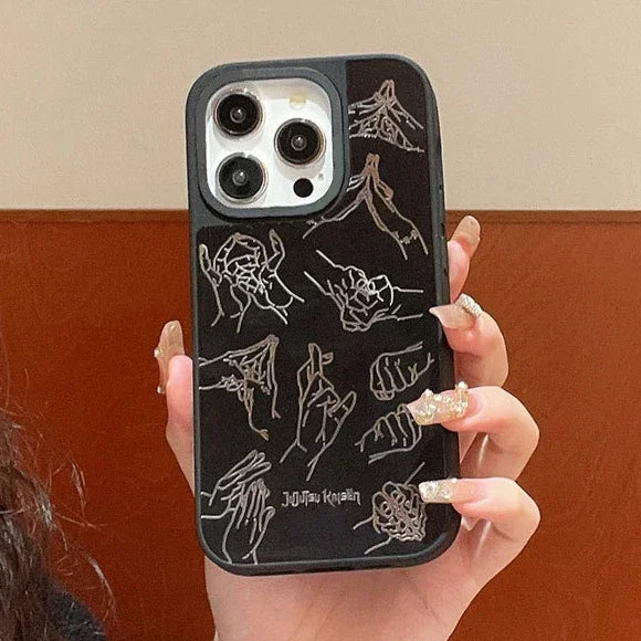 Mirror Surface Anime Gesture Phone Case