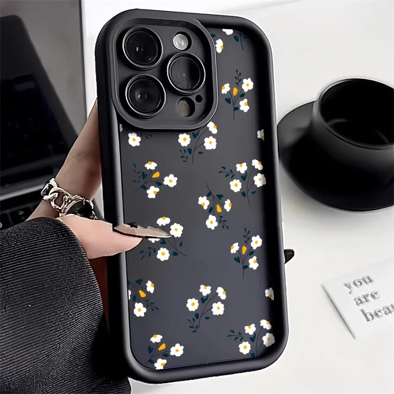 Matte Silicone Flower Phone Case