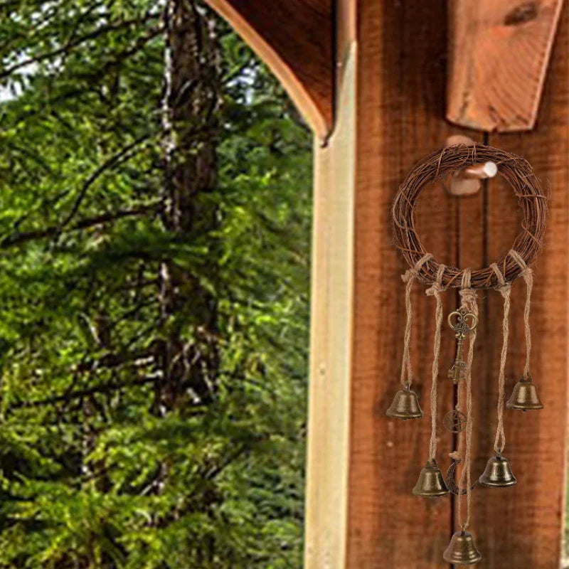 Witch Wreath Protection Bells