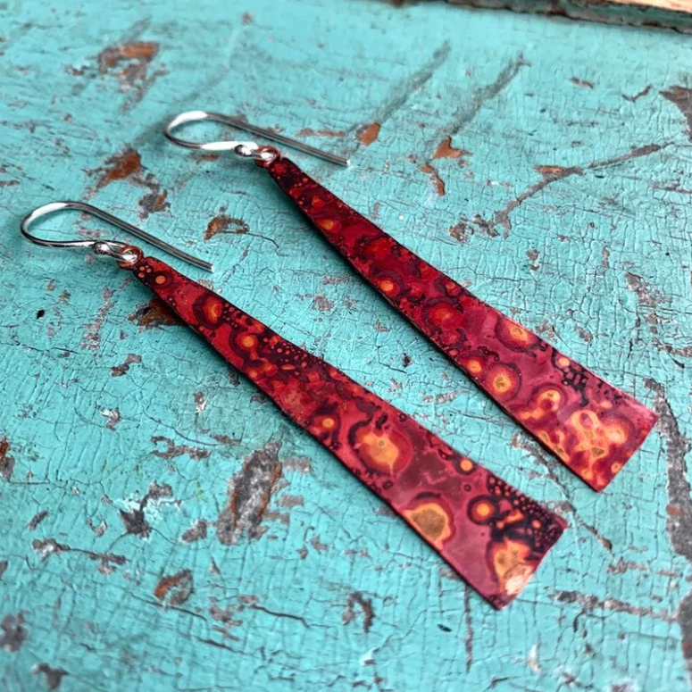 Copper Taper Earrings