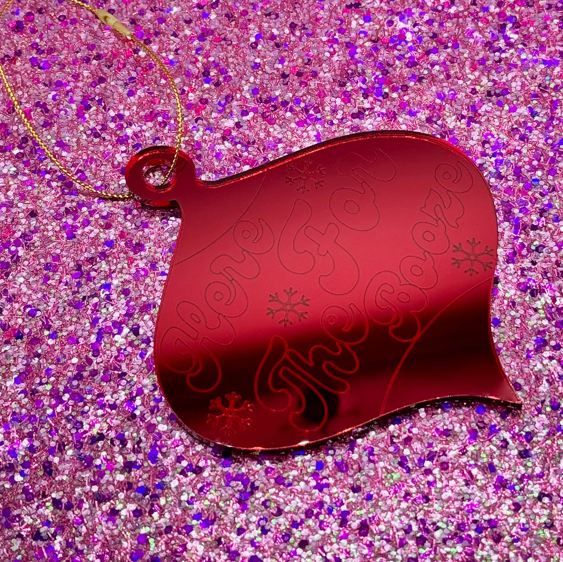 Here For The Booze Holiday Ornament by BOBBYK