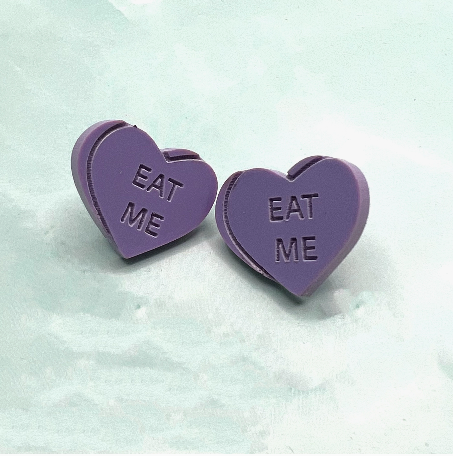 Heart Candy EAT ME Studs (Multicolor) by BOBBYK