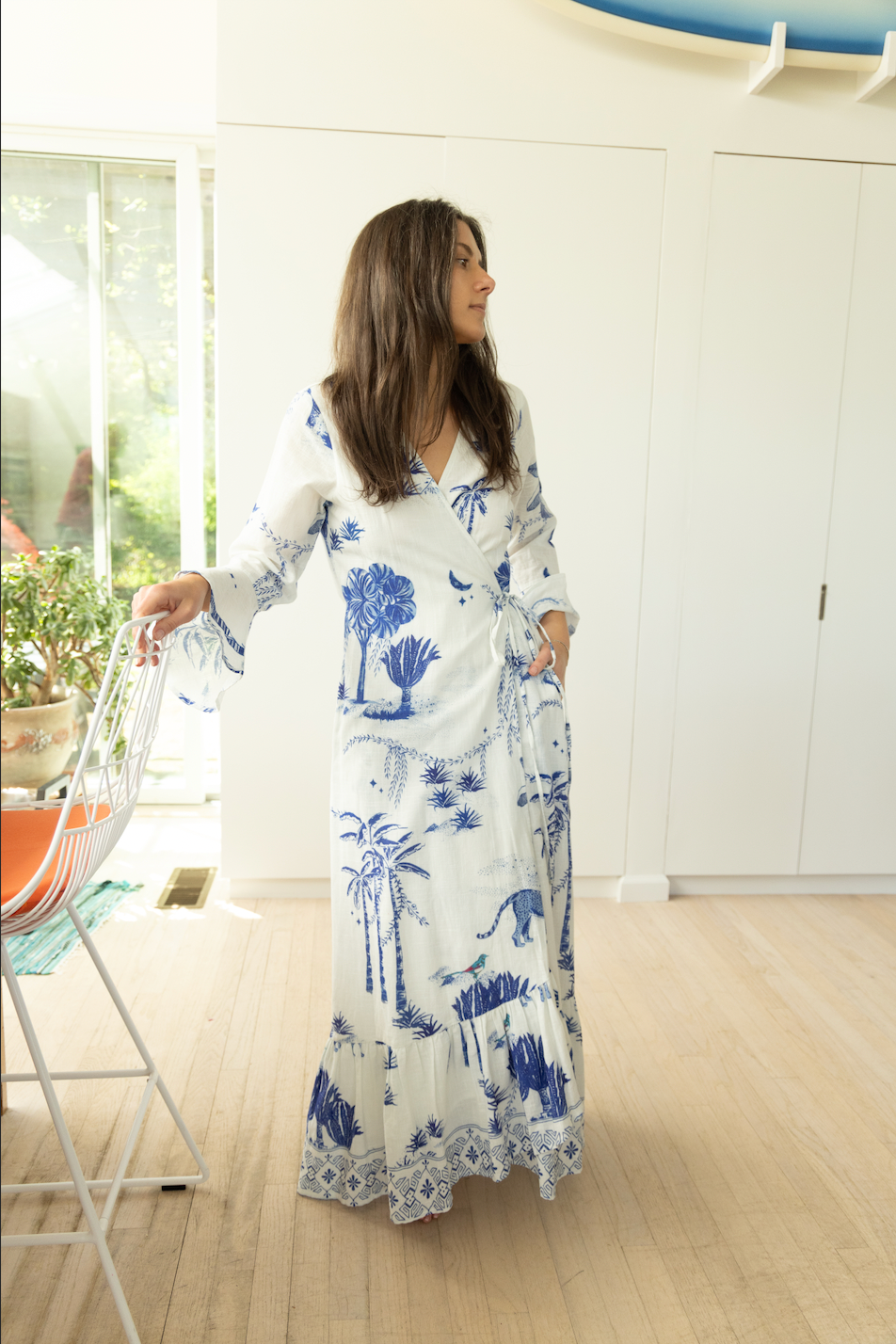Rhode Wrap Dress in Sahara Print