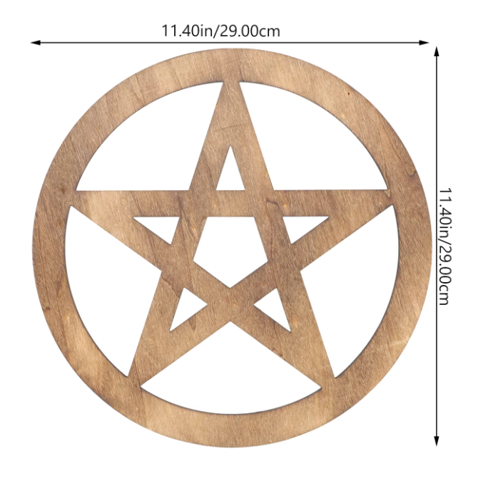 Wood Pentacle Altar Tiles