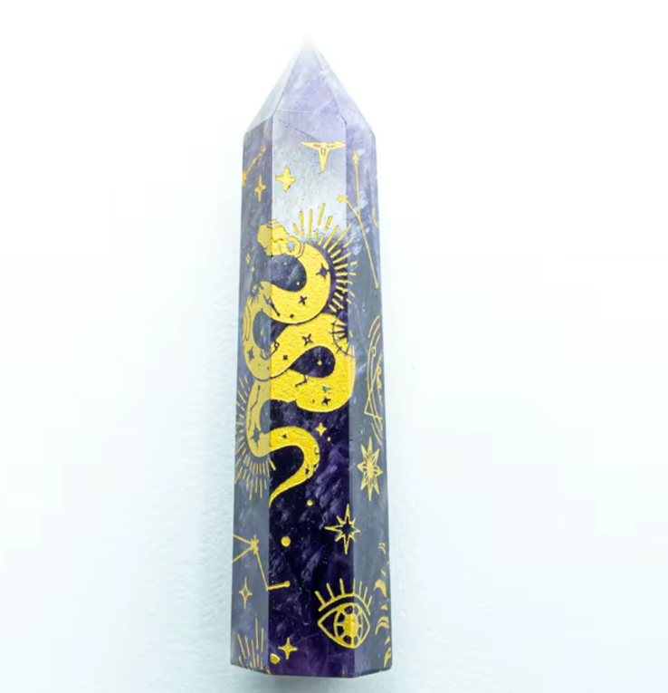 Snake, Sun, Moon, Star Crystal Tower Obelisks