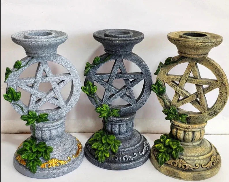 Pentacle Candle Stick Holder