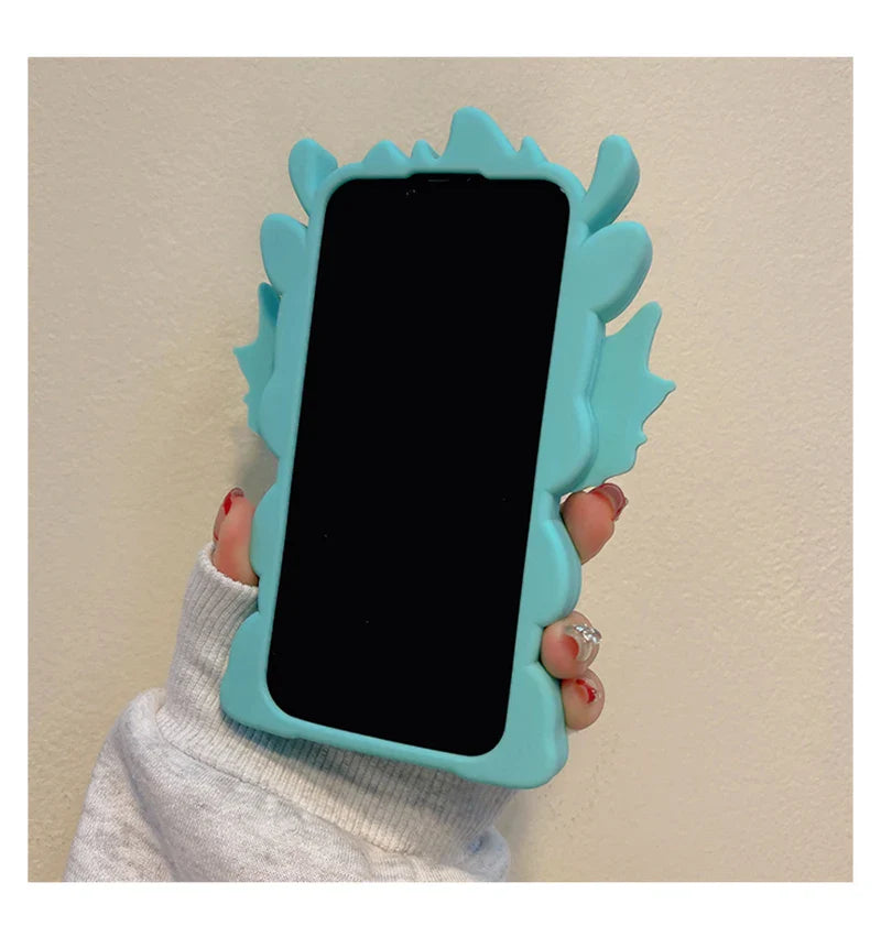 Kawaii 3D Cartoon Big Dinosaur Phone Case