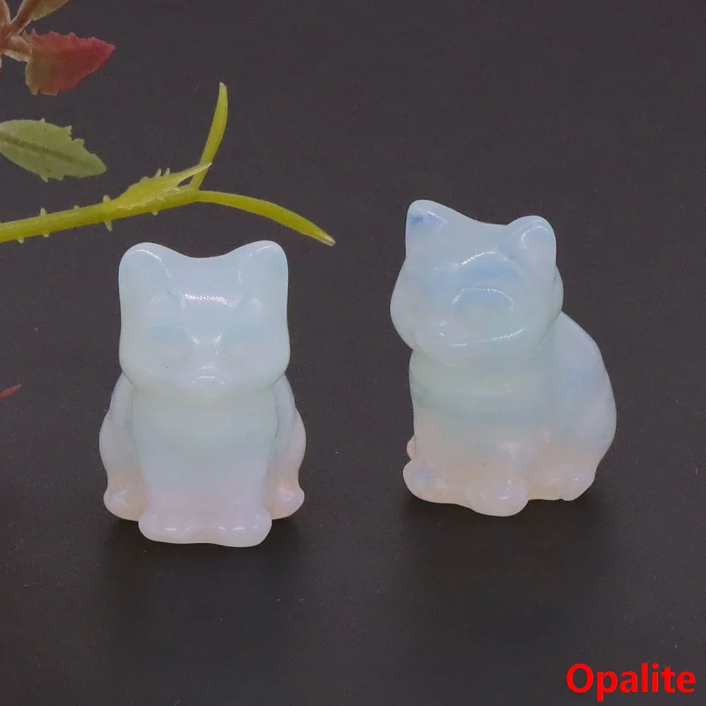 Crystal Cat Statue