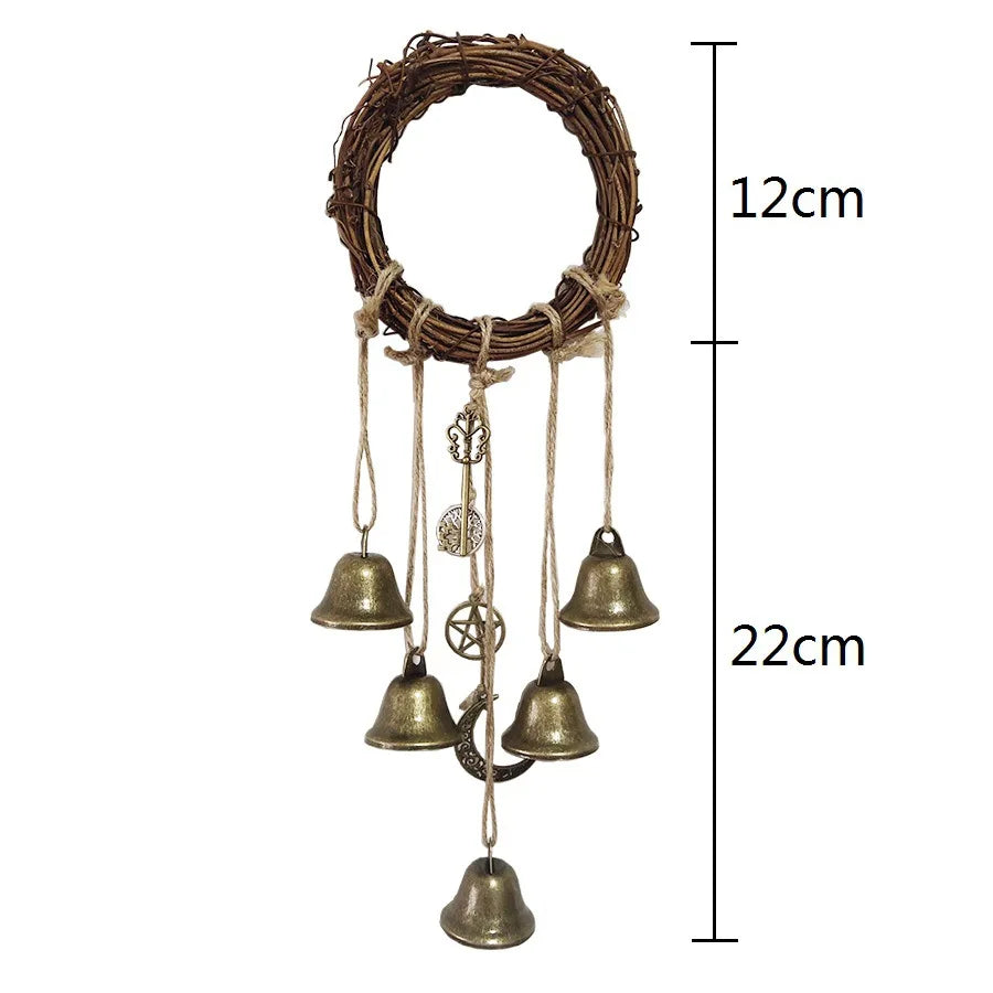 Witch Wreath Protection Bells
