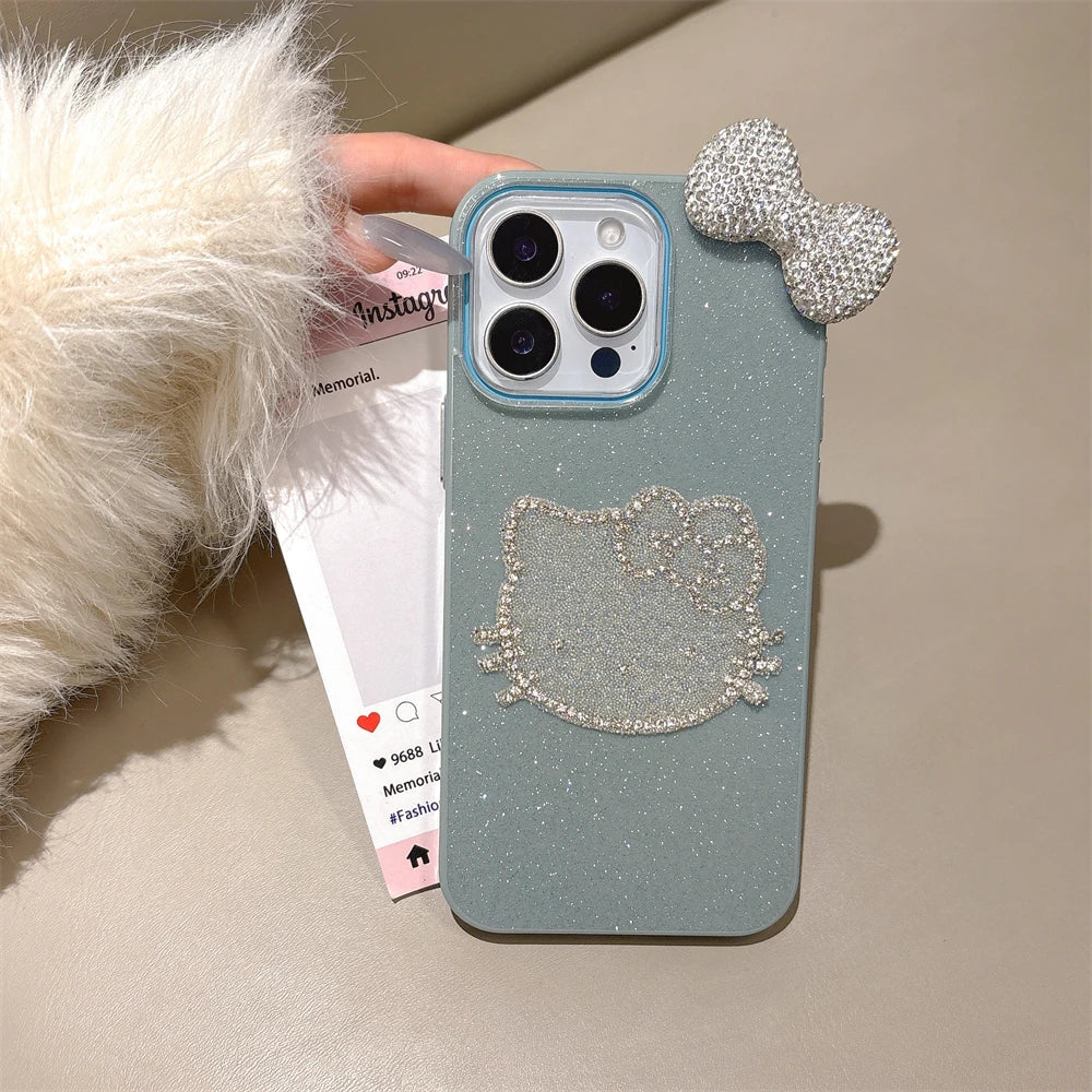 Candy Glitter Cute Diamond Hello Kitty Phone Case
