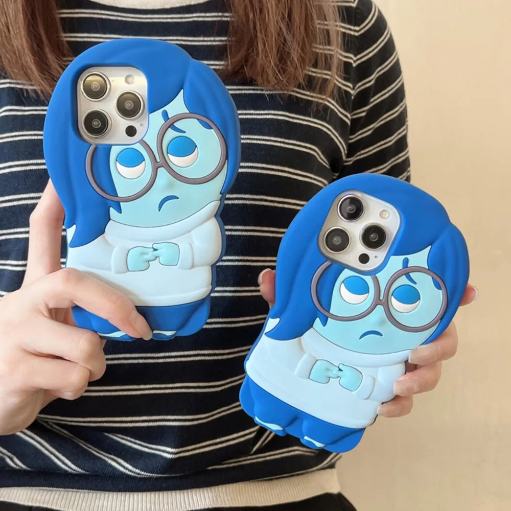 Kawaii Stereoscopic 3D Cartoon Sadness Phone Case