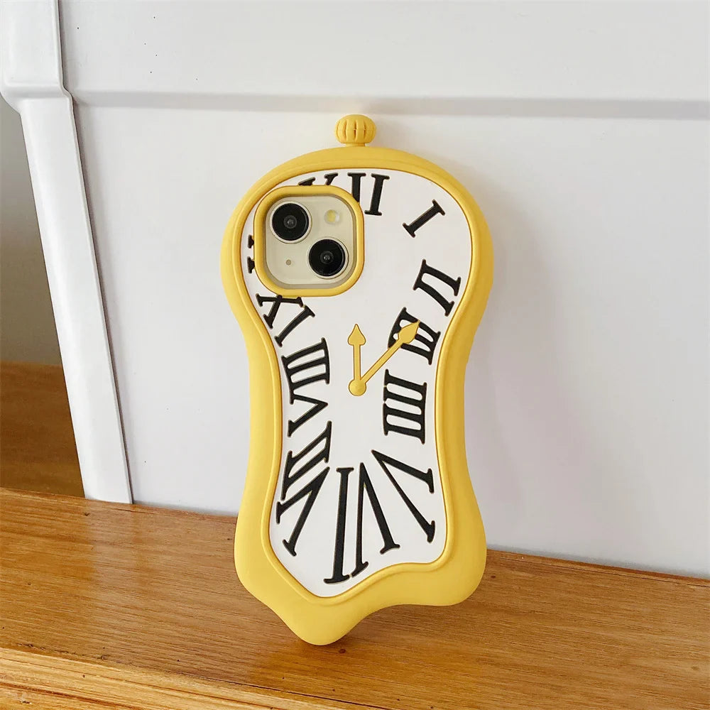 Funny Cartoon 3D Clock  Phone Case