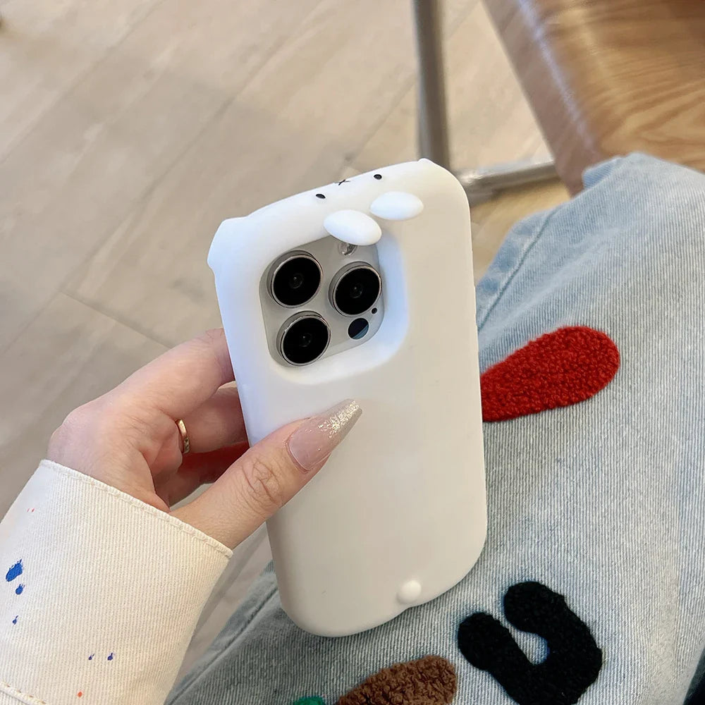 Funny 3D Cartoon Sleep Rabbit Phone Case