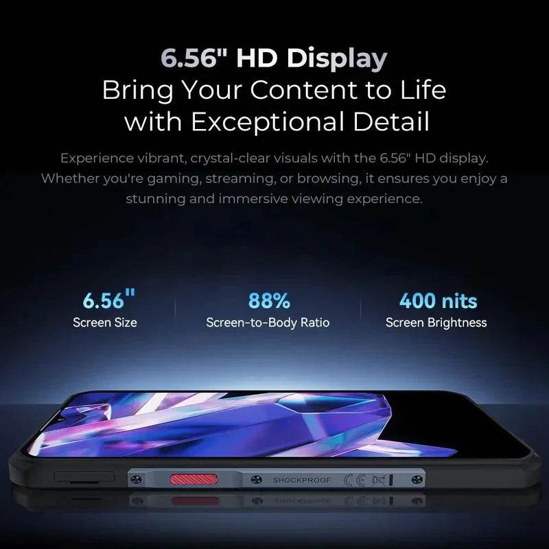 Oukitel WP35 S Rugged Phone 6GB+256GB 6.56'' 11000mAh Android 14 NFC OTG 4G Smartphone