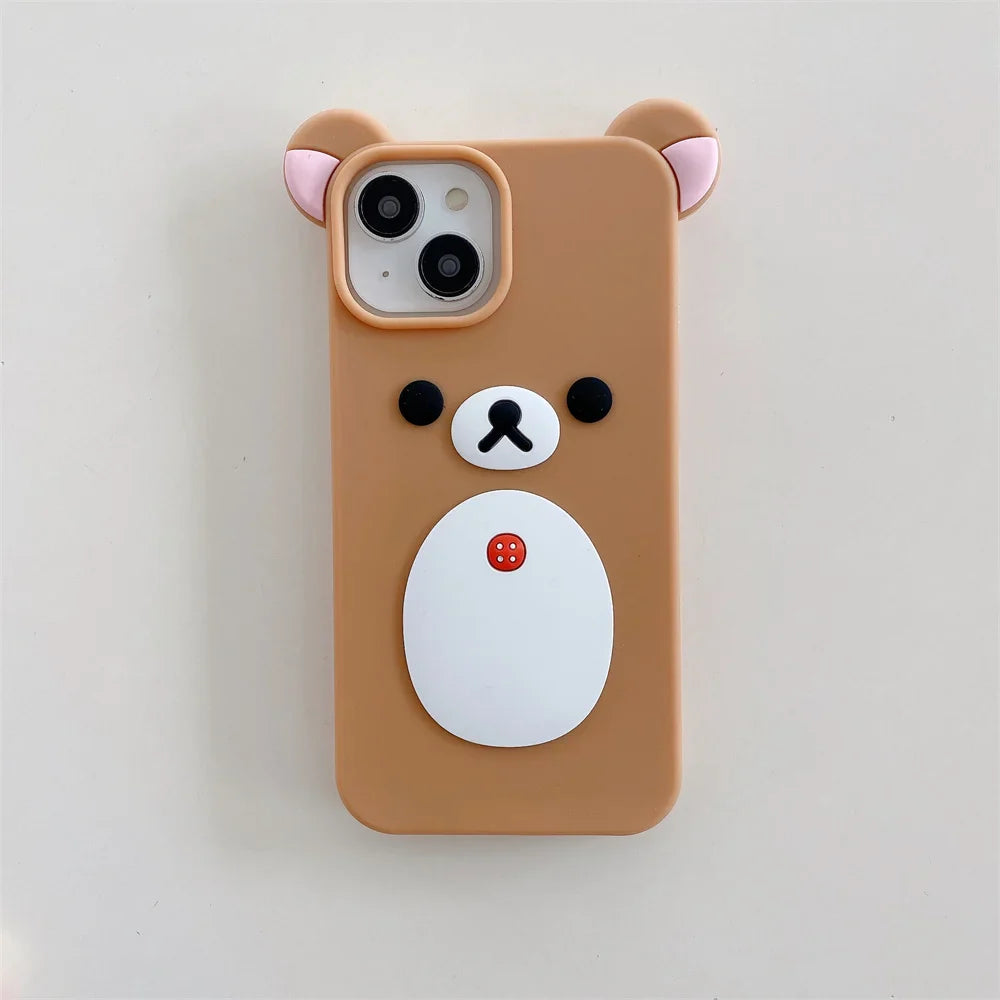 Cartoon Rilakkuma Bear Soft Silicone Phone Case