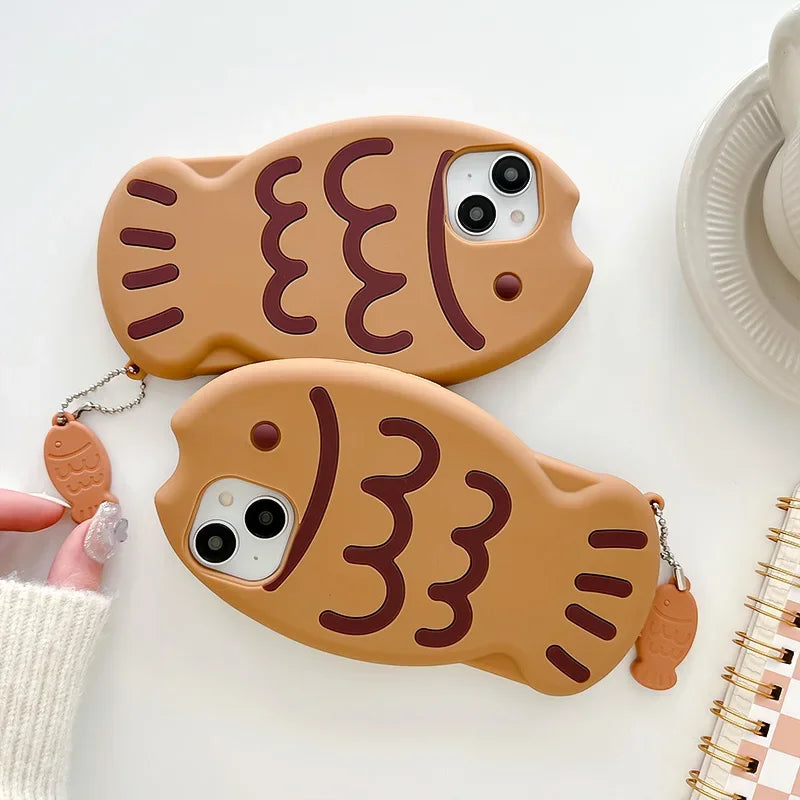 Soft Silicone Cartoon Cute Taiyaki Shockproof Phone Case