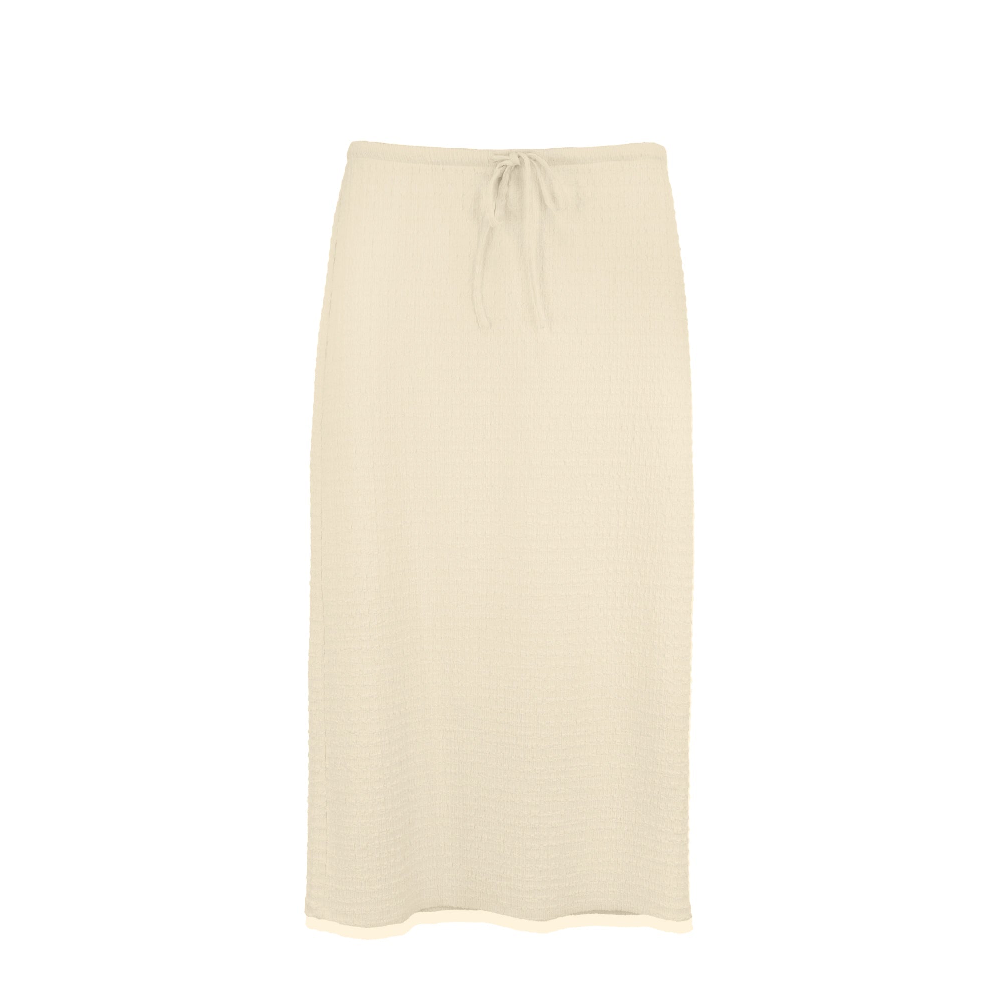 CRINKLE CREAM SKIRT