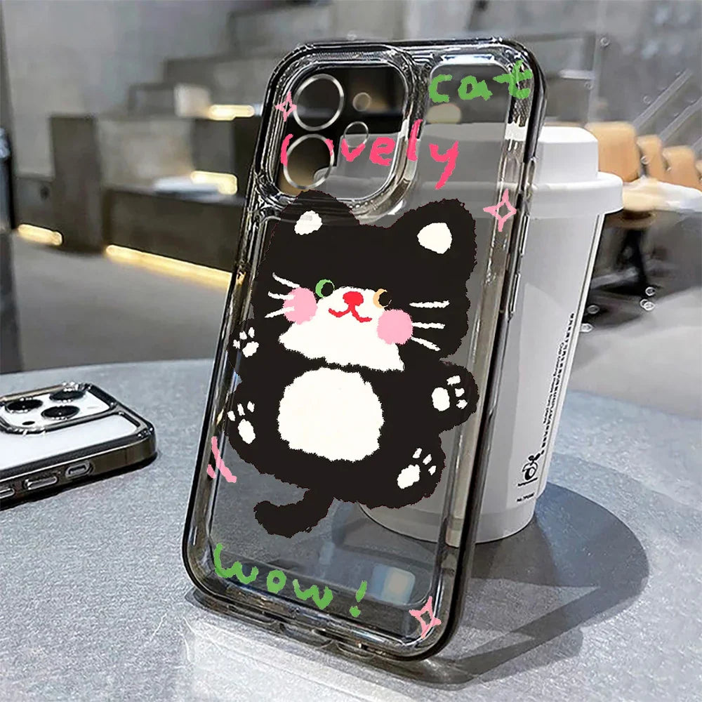 Cute Panda Clear Phone Case
