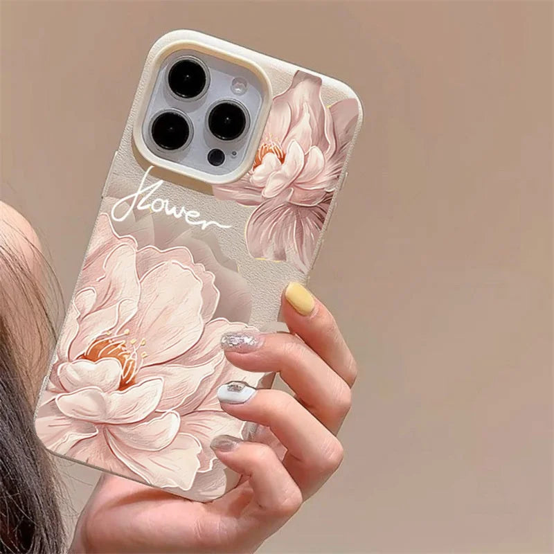 Korean Floral Flowers Phone Case For IPhone
