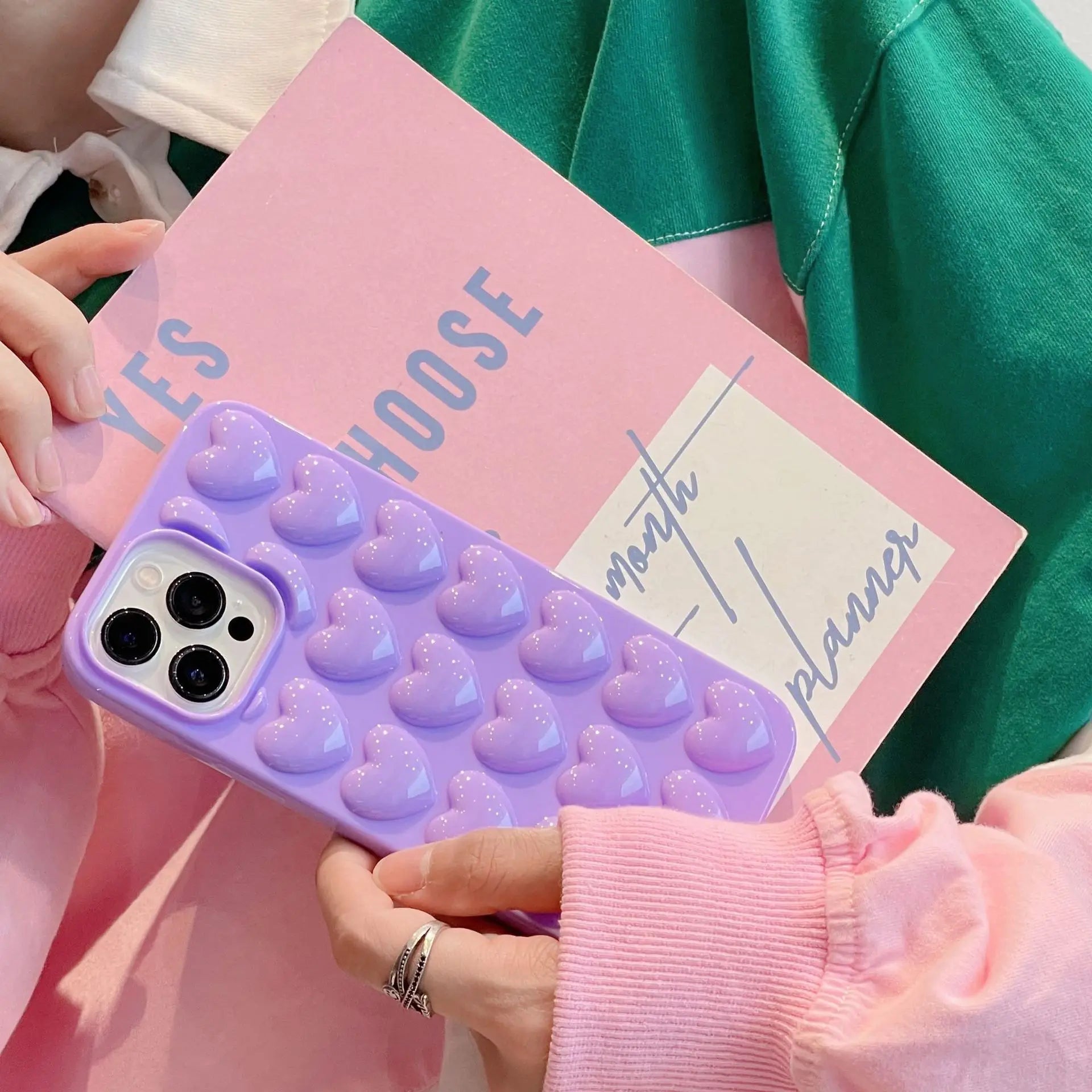 Purple Hearts Phone Case