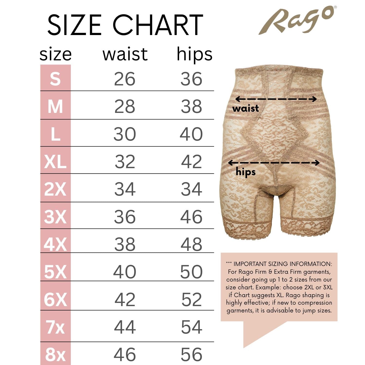 Style 6207 |  No Roll High Waist Lace Thigh Slimmer with Extra Firm Support
