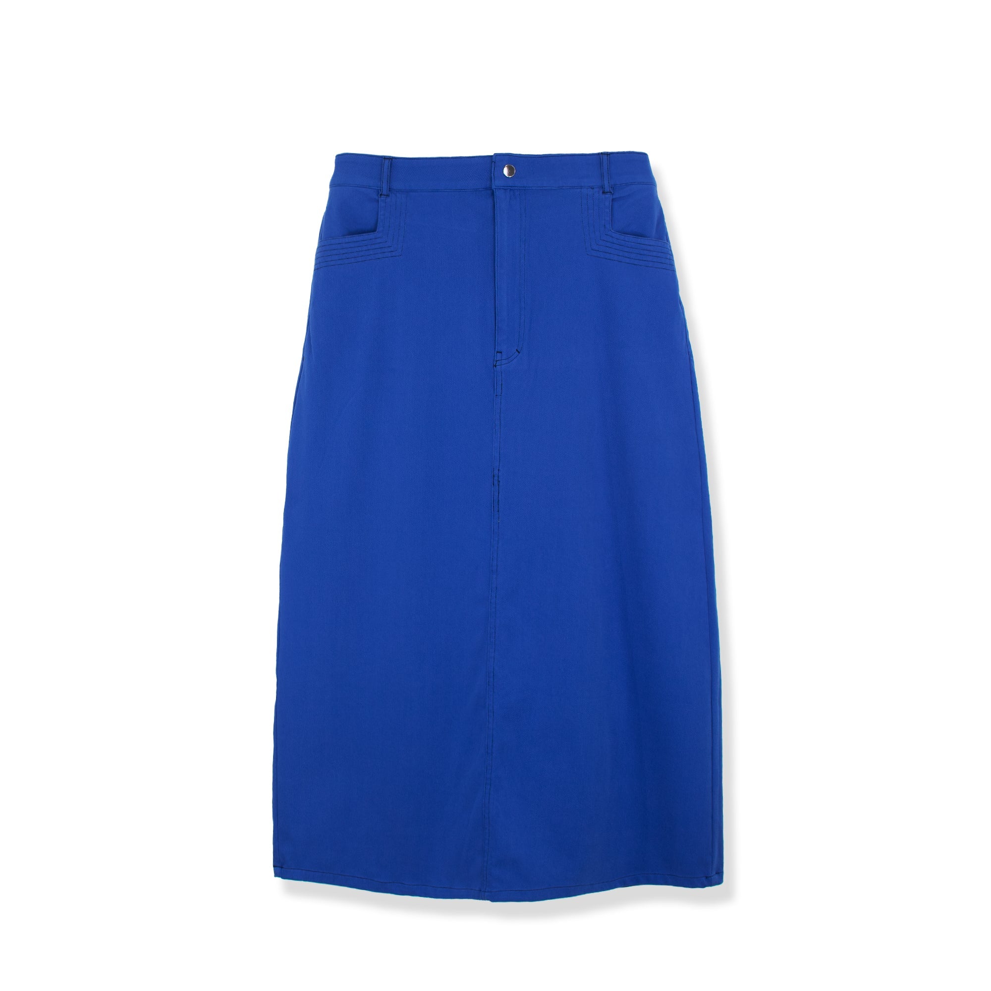 STRETCH COLORED DENIM  SKIRT