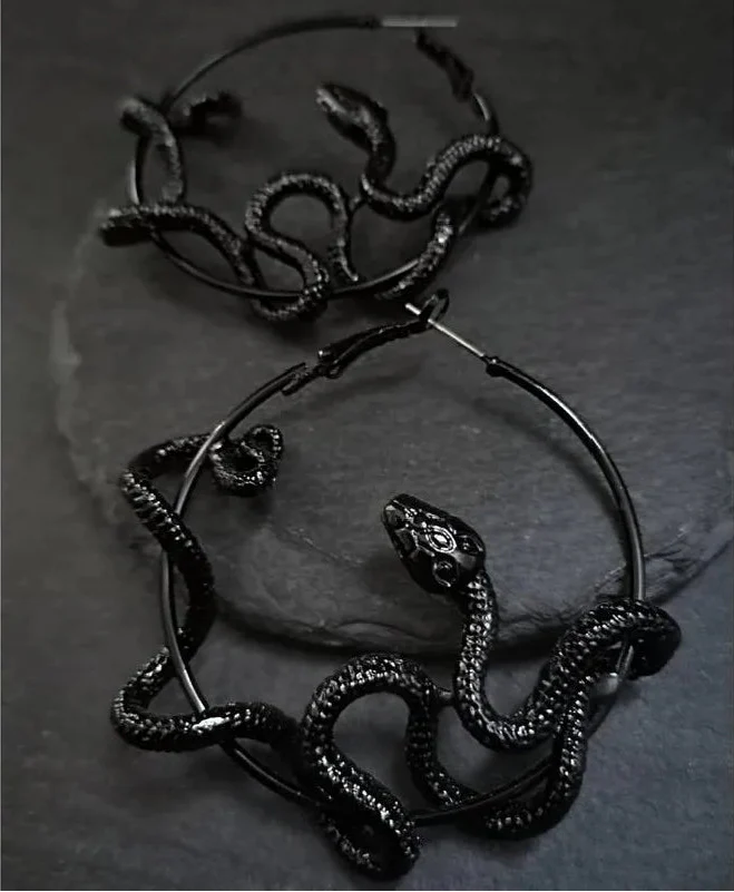 Snake Hoop Earrings