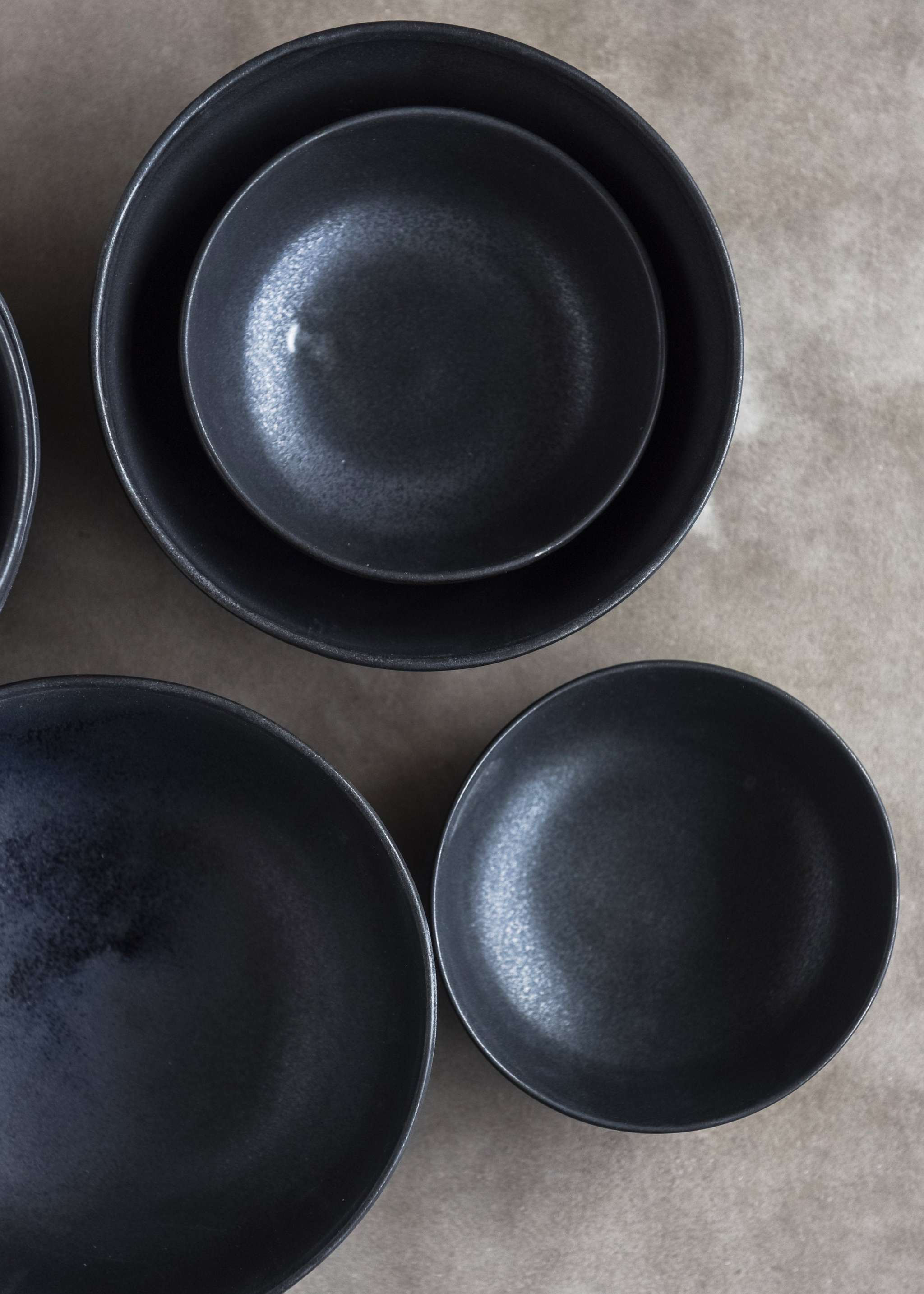 Black Mini Bowl - Handmade Stoneware Black Matte Sauce Bowl