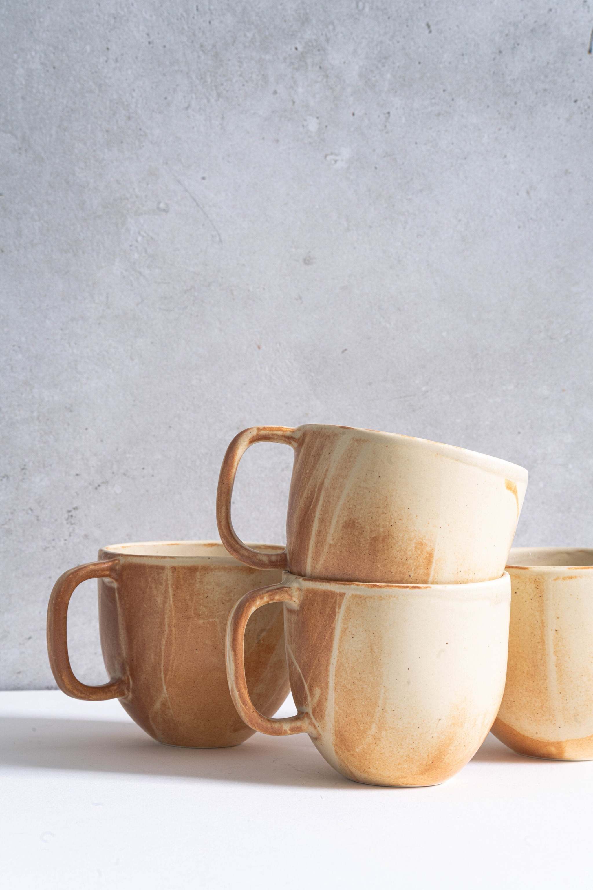 Stoneware Beige Coffee Mug