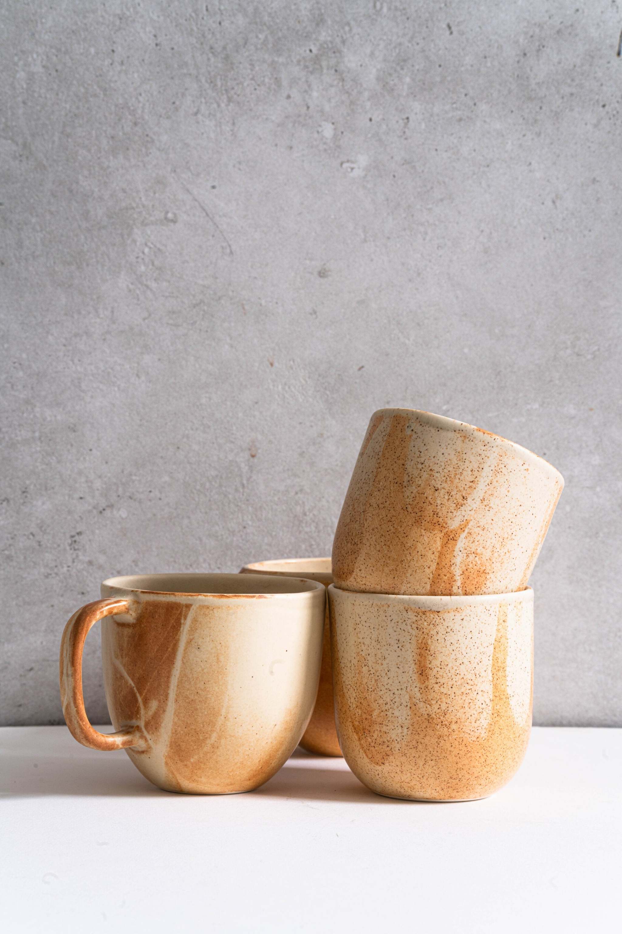 Stoneware Beige Coffee Mug