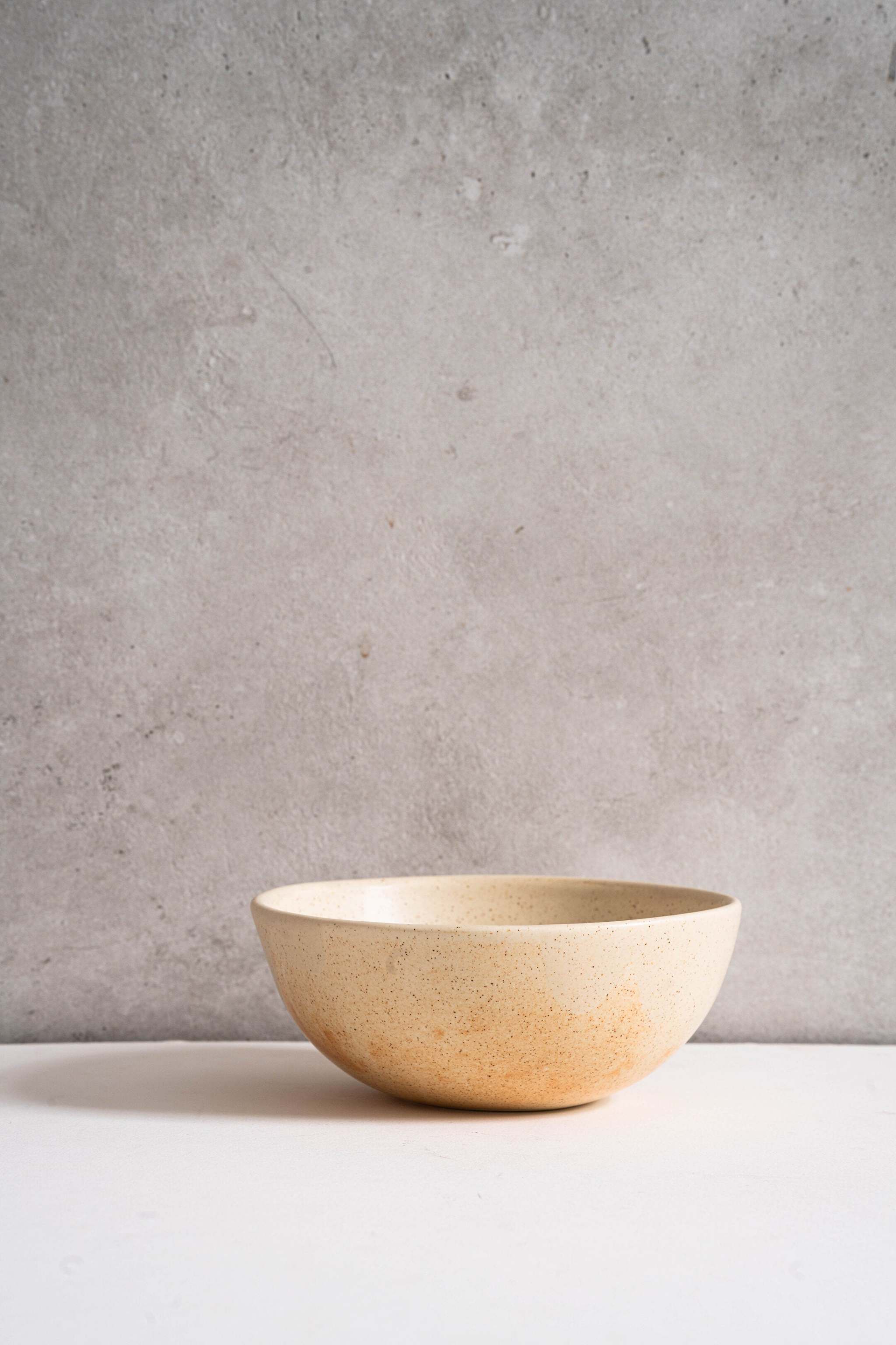 Beige Matte Stoneware Bowl