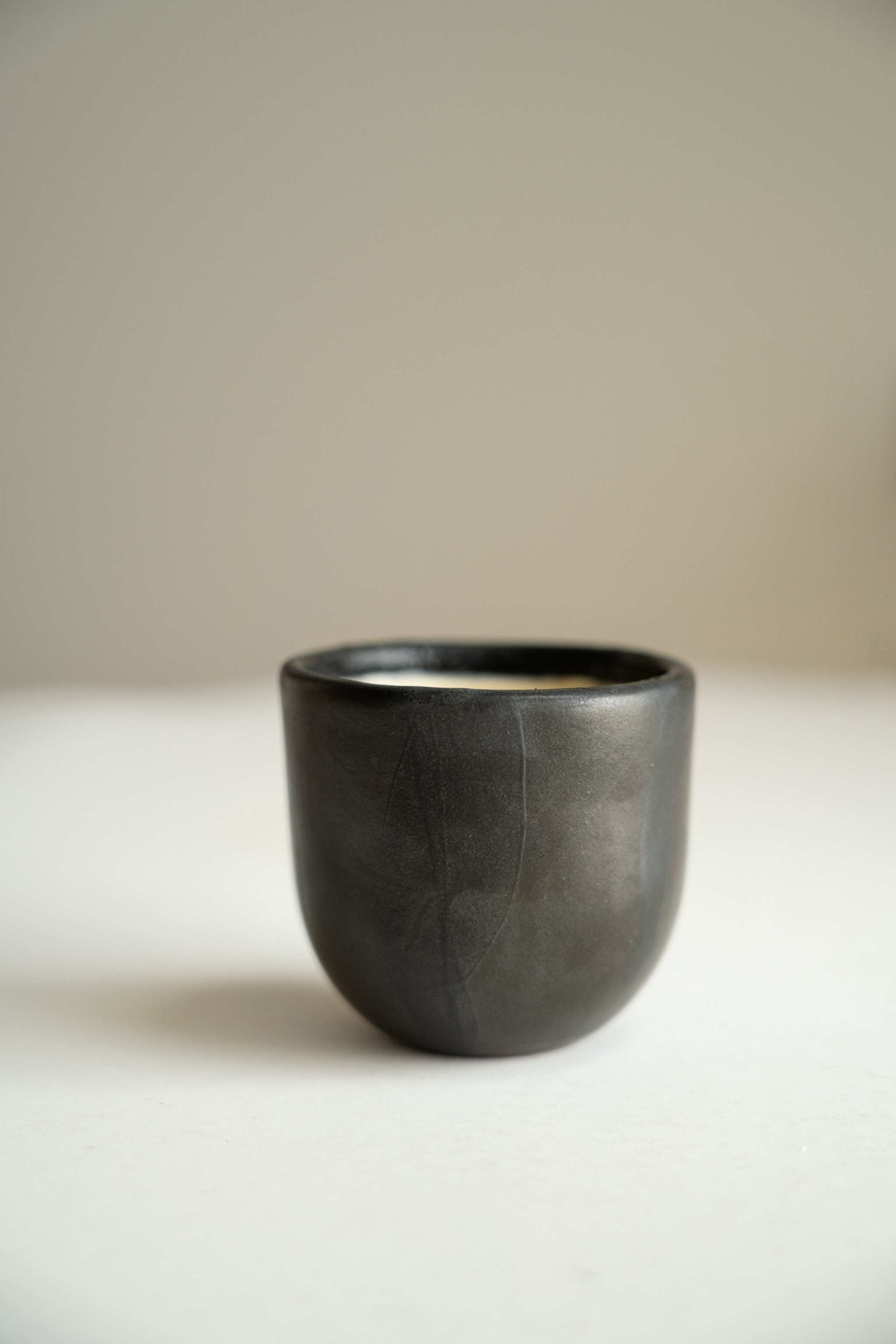 Black Espresso Cup - Handmade Stoneware Espresso Cup
