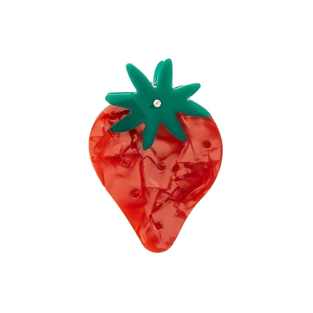Red Strawberry Hair Claw Clip - Adina's Jewels