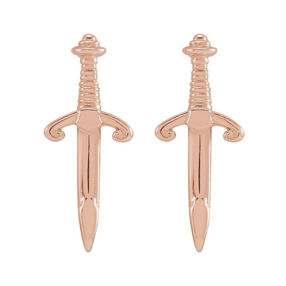 Gold Dagger Studs