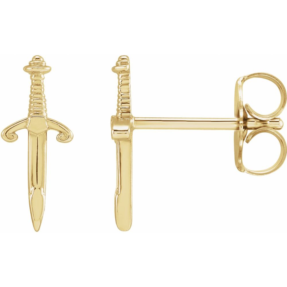 Gold Dagger Studs